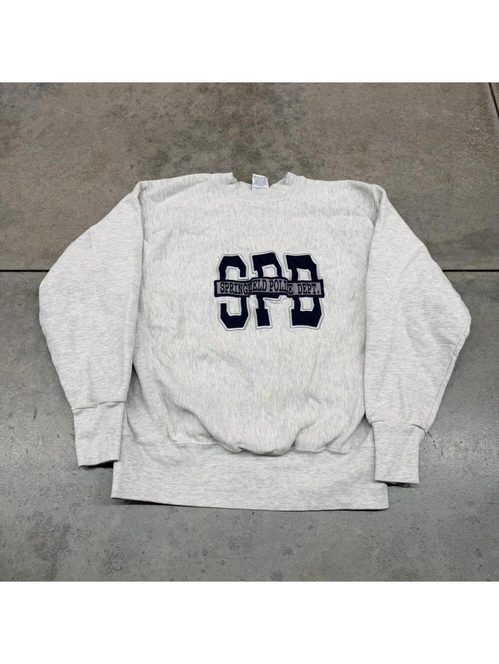 vintage springfield police department collegiate reverse weave crewneck size xl